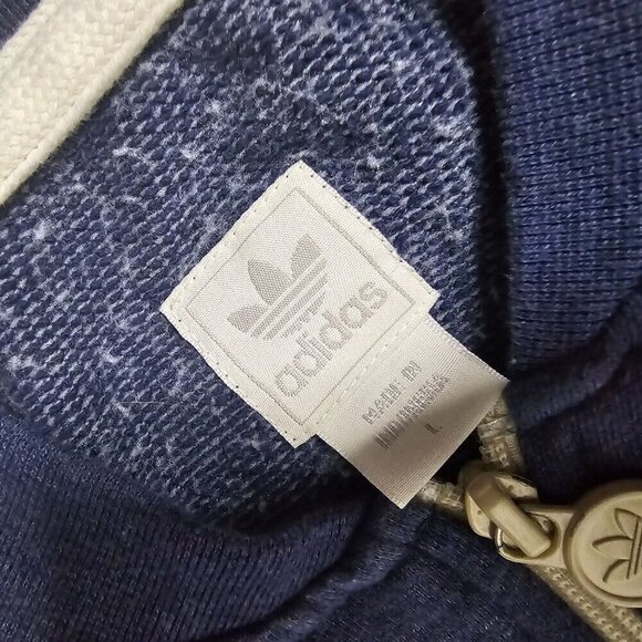 Adidas Michigan Wolverines Classic Striped Sleeve Zip Up Sweatshirt Large - Picture 7 of 10